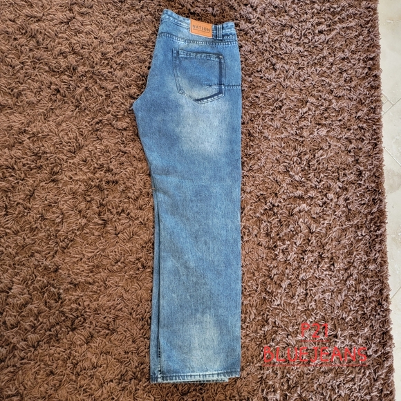 Parish Nation Blue Jeans W42 Distressed with Tears - Picture 3 of 4